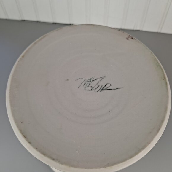 Signed Studio Pottery Vase, Utensil Holder, Planter - Picture 6 of 6